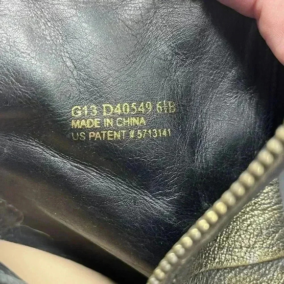 Cole Haan booties gold shimmer womens size 6.5 zipper casual going out - Picture 6 of 8